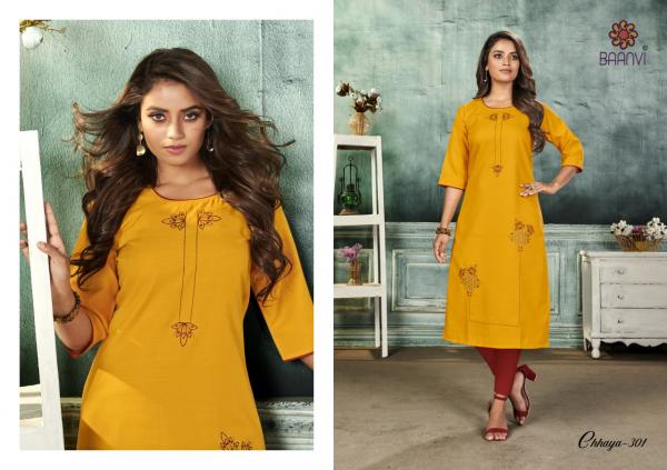 Baanvi Chaaya 3 Designer Cotton Embroidery Kurti 